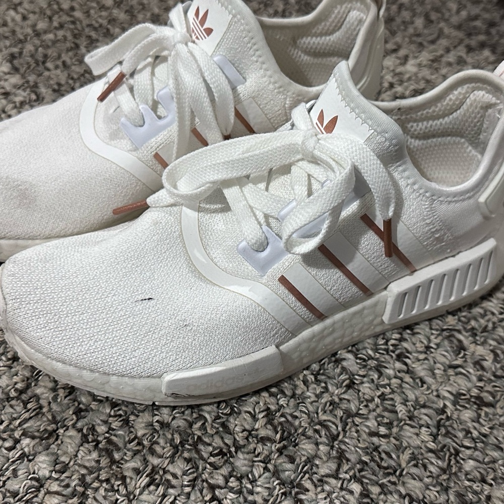 adidas White and Pink Women's Sneakers